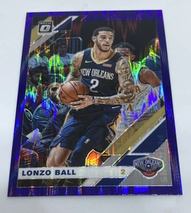 2019-20 Donruss Optic Lonzo Ball Purple Shock Prizm No.3 Pelicans - Picture 1 of 2