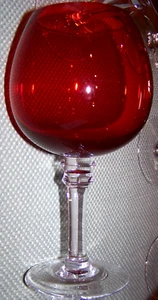 6 Pristine Crate And & Barrel Red Samba Wine/Water Goblet Stems #2 - Picture 1 of 3