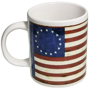 United States Flag Design Ceramic Coffee Mug 14 Oz - Picture 1 of 12