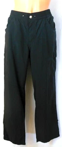 Columbia Hiking Pant L Black Mid Rise Cargo Nylon Conv Capri’s Womens VGUC - Picture 1 of 11