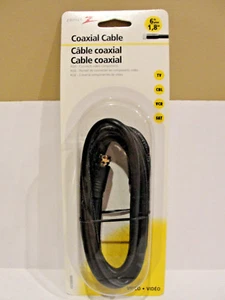 AmerTac Zenith VG100606B RG6 Coaxial Cable, 6 Ft., Black  - Picture 1 of 2