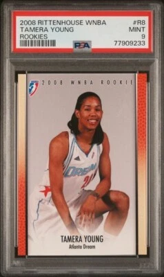 2008 Rittenhouse WNBA Rookie Tamera Young PSA 9 Atlanta Dream James Madison - Image 1 of 2
