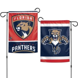 FLORIDA PANTHERS 2 SIDED GARDEN FLAG 12"X18" YARD BANNER NHL LICENSED - Picture 1 of 1