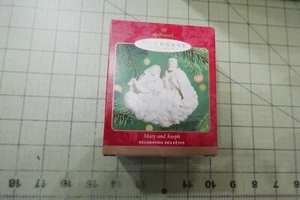 New Hallmark Keepsake Ornament Mary and Joseph, Porcelain, 2001, Box - Picture 1 of 2