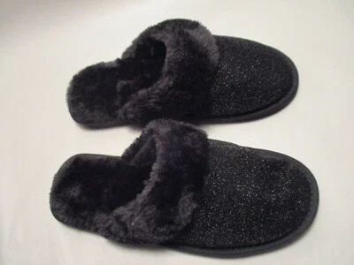 Nuevas pantuflas cómodas Hounds brillo rasguños para mujer 5/6 negras de piel sintética suela duradera Foto 1 de 4