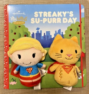 Muñeca de peluche Supergirl STREAKY'S SU-PURR DAY Itty Bittys libro de cuentos - Imagen 1 de 2
