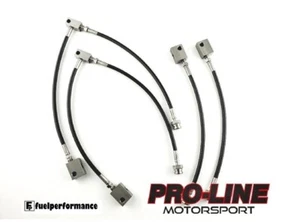 Stainless Steel Braided Brake Line Kit Front & Rear BLACK Fits: NISSAN GTR R35 - Bild 1 von 1
