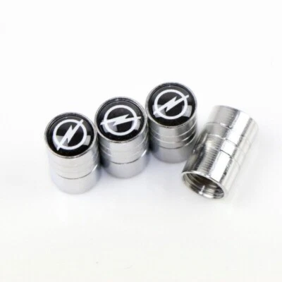 4PCS Ventilkappen Passend For Opel Silber Auto Deckel Kfz Pkw Ventile Kappe * - Image 1 of 2