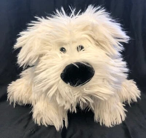 Koala Baby White SHAGGY DOG 17" Plush Sheepdog Stuffed Animal Black Nose - Picture 1 of 2