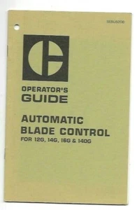 Manual de guía del operador de la motoniveladora de control automático de cuchillas Cat Caterpillar - Imagen 1 de 2