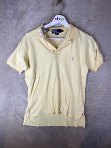 Polo Ralph Lauren Casual Polo T-Shirts Top Size 90 S Womens Yellow Logo - Picture 1 of 10