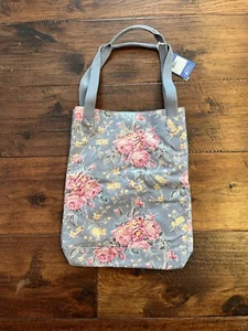 APRIL CORNELL NEW W TAGS 20" x 12" VINYL TOTE SHOULDER BAG PURSE. PINK & BLUE - Picture 1 of 10