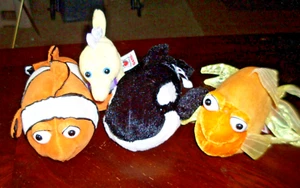 Webkinz -ORCA, CLOWN FISH, FANTAIL GOLDFISH, LIL KINZ SEAHORSE-ALL 4 - NO CODE - Picture 1 of 12