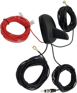 DAB DAB+ FM/AM GPS Auto Antenne Haifischflosse FM/AM GPS SMB auf SMA auf DIN Adapter 5M - Bild 1 von 6