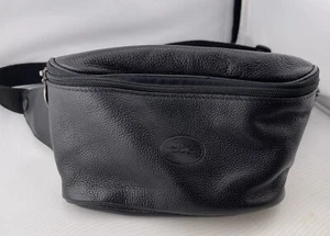 SELTENE Longchamp Le Foulonne Taillengürteltasche Fannypack schwarz Kieselleder Unisex - Bild 1 von 20