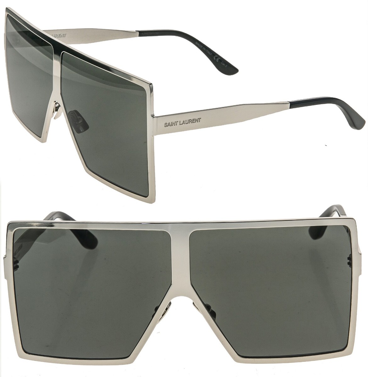SAINT LAURENT BETTY SL 182 SL182 Silver Black Unisex 002  display picture 2