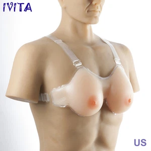 1200G Silicone Breast Forms Crossdresser Dd Cup Realistic Boobs Tg Tv Cosplay - Picture 1 of 7