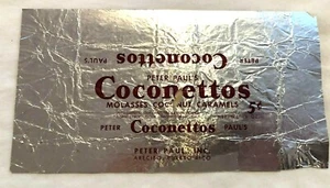 1940 Peter Paul's Coconettos 5 Cent Schokoriegel Verpackung Puerto Rico - Bild 1 von 2