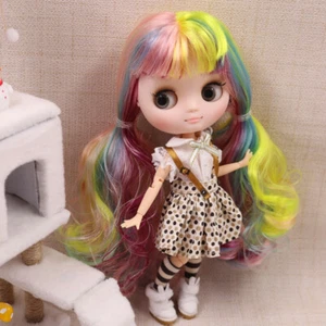 8" Middie Blyth Doll colorful Long curls hair white skin matte face JOINT body - Picture 1 of 8