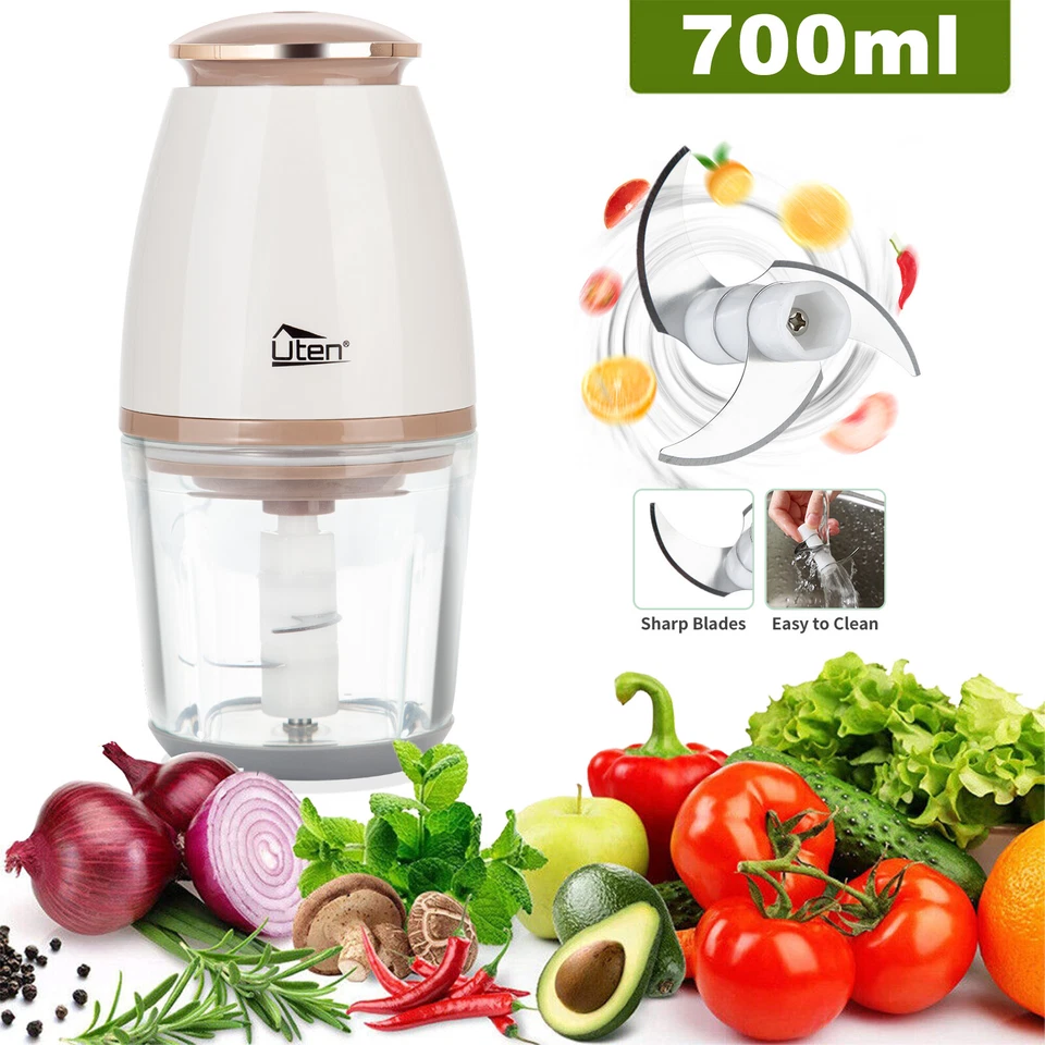 Elektrisch Multi Gemüse zerkleinerer Knoblauchhacker Obst Zwiebelschneider 700ml - Bild 1 von 4