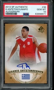 2013 SP Authentic #36 Giannis Antetokounmpo Rookie Auto PSA 10 - Bild 1 von 2