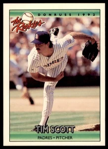 1992 Béisbol Donruss The Rookies Tim Scott Novato San Diego Padres #109 - Imagen 1 de 2