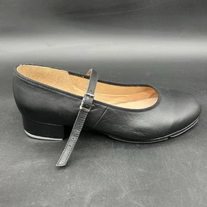 Bloch Tap-On S0302L Techno Tap Shoes Sz 9 Black Leather Mary Jane VTG - Picture 1 of 6