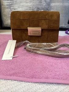 Borsa a tracolla Loeffler Randall Delphine scamosciata cacao - Foto 1 di 5