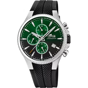 OROLOGIO CRONOGRAFO UOMO LOTUS 18621 A 42 VERDE GOMMA ORIGINALE PE 2025 - Picture 1 of 2