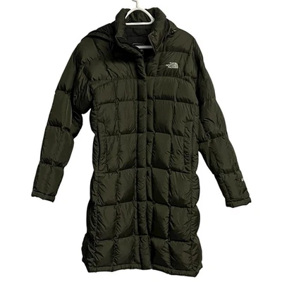 Abrigo acolchado verde con capucha The North Face 600 para mujer talla M Foto 1 de 4