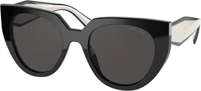 Prada PR 14WS Black/Talc/Dark Grey Sunglasses - image 1 of 4