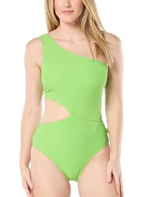 Traje de baño Michael Kors para mujer con un hombro recorte lateral 14 verde manzana - nuevo con etiquetas Foto 1 de 3