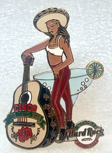 Hard Rock Hotel Las Vegas Pin Cinco de Mayo Girl 2005 Emaille LE Sombrero Gitarre - Bild 1 von 4