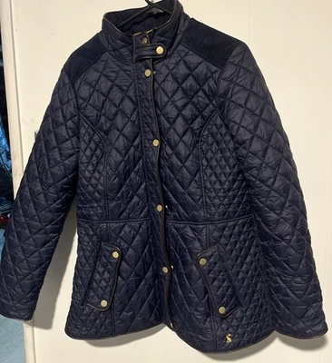 Tom Joules Navy With Floral Lining Quilted Casual Coat Fitted US 12 - Image 1 of 4