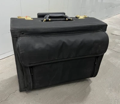 Black Rolling Briefcase with combo lock - Image 1 of 4
