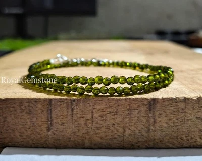 Facetado Verde Onix Cuentas, Piedras Preciosas Rondana Collar de Cuentas - Imagen 1 de 3