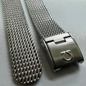 Genuine OMEGA Vintage Ladies SS Mesh Bracelet Watch Band 10mm Lug Width Used #24 - Picture 1 of 10