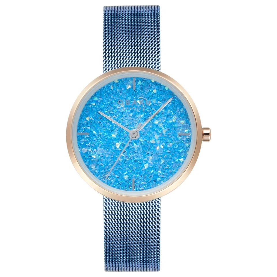 Obaku Women's Glimmer Bue Dial Watch - V289LHVMMA - Image 1 of 1