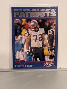 2005 Topps New England Patriots Super Bowl XXXIX Champions Matt Light Rookie RC - Picture 1 of 2
