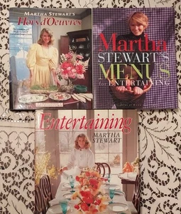 Menge 3 Vintage Martha Stewart Bücher unterhaltsam 1982 Hors d'Oeuvres Kochbuch - Bild 1 von 24