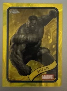 2025 Topps Chrome Marvel Yellow Lava Hulk #128 - Picture 1 of 2