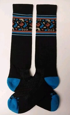 PATAGONIA Fitz Roy Lana Senderismo Crew Calcetines Ligeros Hasta la Rodilla Talla Mediana EE. UU. Foto 1 de 4