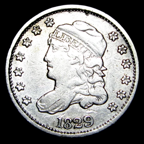 1829 Capped Bust Half Dime Silver ---- Nice Details  ---- #E082 Cover
