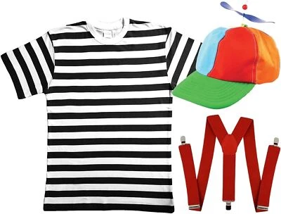 WHATCHUSEEK Wonderland Twin Alice Fancy Dress Fairy Tale Tweedle Dee Dum Costume Set UNISEX