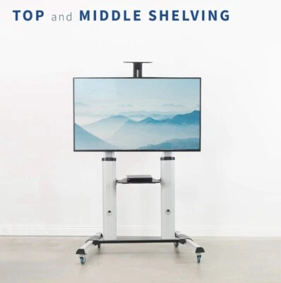 Carro de TV ultra resistente móvil pantalla grande soporte de TV aluminio VIVO | Nuevo en caja Foto 1 de 4