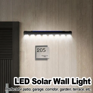 Led Solar Wall Light Outside Lights Outdoor Waterproof 3000k/6000k 4-8leds With - Picture 1 of 12