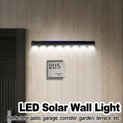 Luz de pared solar LED luces exteriores impermeables 3000k/6000k 4-8leds con Foto 1 de 4