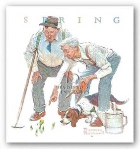 Impresión artística de perro Norman Rockwell éxito compartido 14,5x20 - Imagen 1 de 1