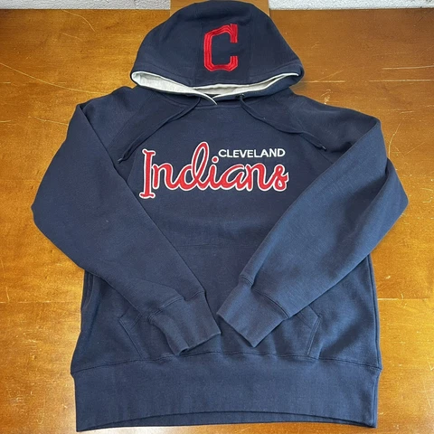 Cleveland Indians Hoodie Womens Medium Blue Crewneck Pullover Soft As A Grap Cover