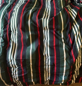 Edredón Completo Tommy Hilfiger De Colección Verde Azul Marino Rayas Inversores Y2K Plumón de Ganso - Imagen 1 de 7